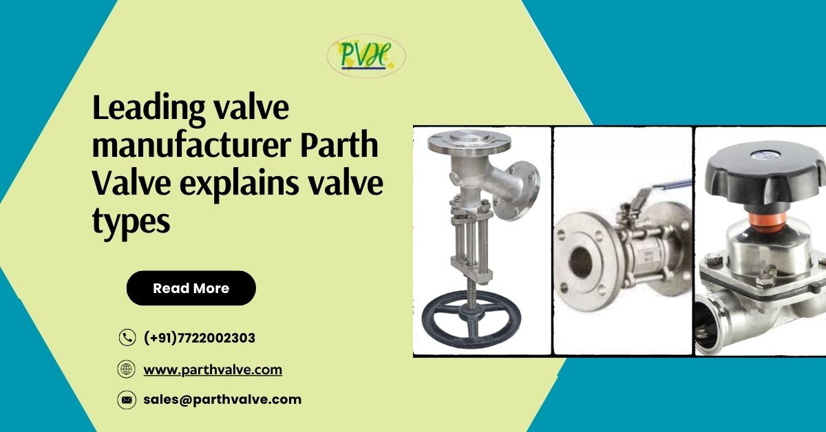 Leading valve manufacturer Parth Valve explains valve types - Parthvalve